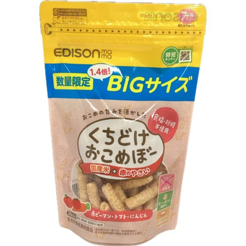 くちどけおこめぼー増量品赤のやさい（７ヶ月頃から）ＪＡＮ４５４４７４２９０４５５５ −