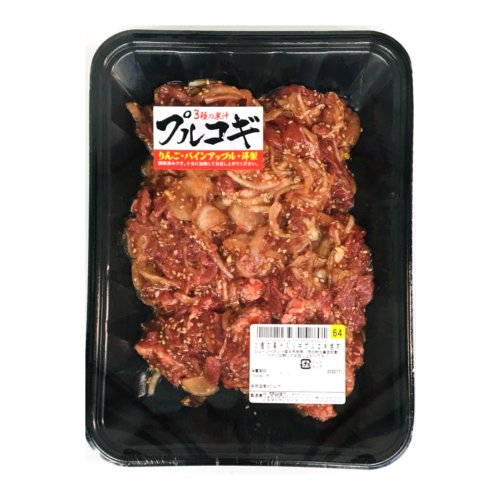 ＮＺ産ほか　３種の果汁牛プルコギ焼肉　大パック ５００Ｇ