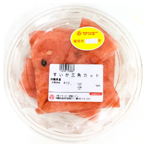 ◆すいか三角カット（中）※時期によっては種なしが届く場合もございます。 １ハ゜ック