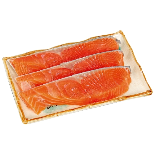 □（グラム売）銀鮭切身無塩　養殖・解凍　チリ産ほか【３枚】 約１８０ｇ