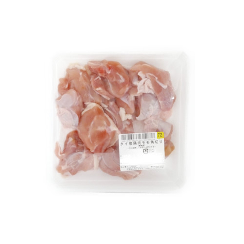 □タイ産ほか鶏モモ角切り（解凍品） 約３７０ｇ
