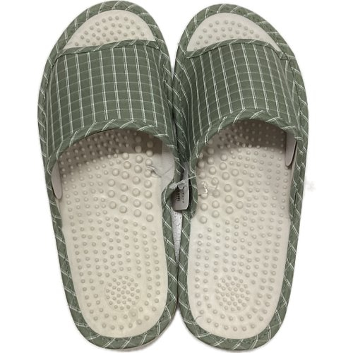 □【お掃除・買替え】紳士健康サンダル（チェック） グリーン