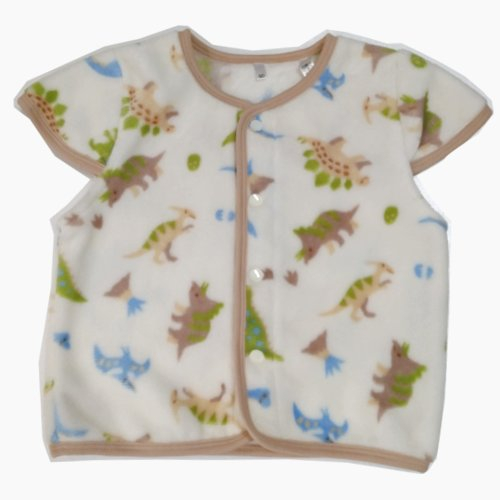 恐竜袖付ベスト 身長９０ｃｍアイボリー