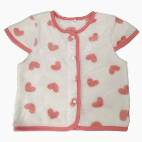 ハート袖付ベスト 身長９０ｃｍアイボリー