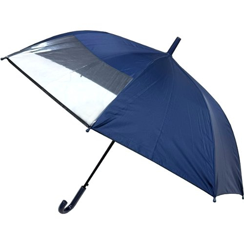 ■【晴雨兼用】【こども傘】（紺）学童無地半コマビニールＢＫコーティング 55cm