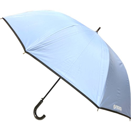 ■【雨晴兼用】ＯＵＴＤＯＯＲ　裏ＰＵ長傘（ライトブルー） 65cm