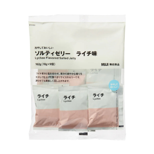 無印良品 【季節限定】冷やしておいしいソルティゼリーライチ味 １６２ｇ（１８ｇ×９個）