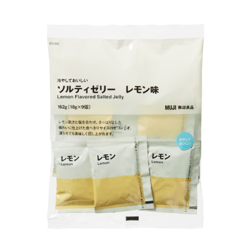 無印良品 【季節限定】冷やしておいしいソルティゼリーレモン味 １６２ｇ（１８ｇ×９個）