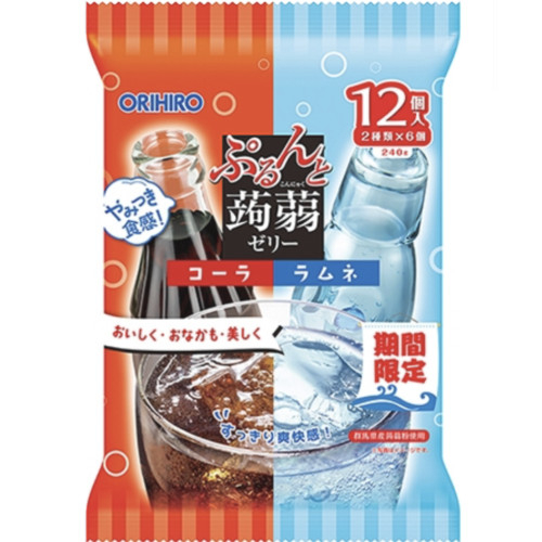 オリヒロ　蒟蒻ゼリーパウチコーラ＋ラムネ ２０Ｇｘ１２Ｐ