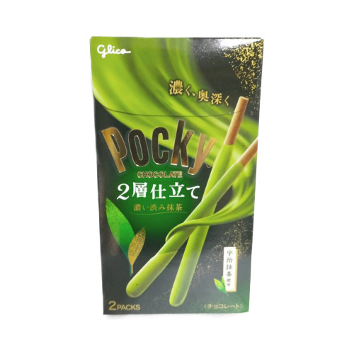グリコポッキー２層仕立て濃い渋み抹茶 ２フクロイリ