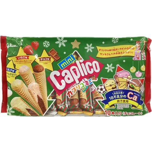 □【クリスマス】グリコ　カプリコミニ大袋＜クリスマス＞ １０本