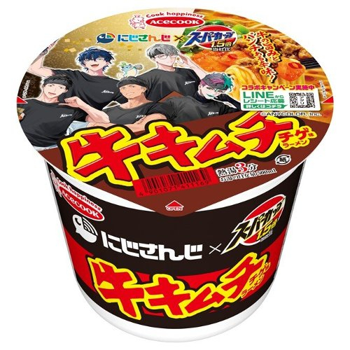 ■【数量限定】エースコック　にじさんじ牛キムチチゲ味ラーメン 106ｇ