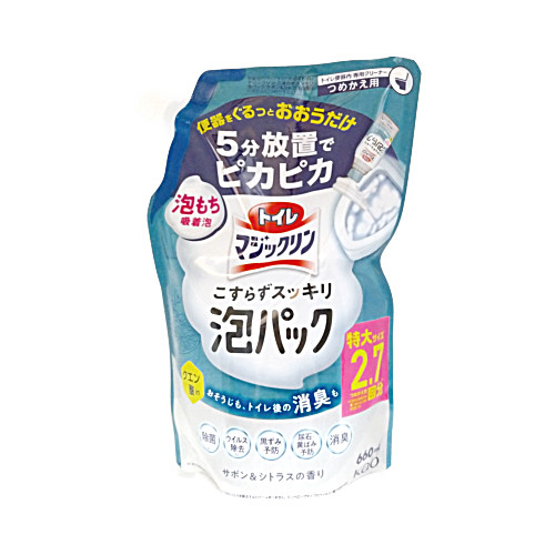 トイレマジックリン　こすらずスッキリ泡パック　サボン＆シトラスの香り　替 ６６０ＭＬ