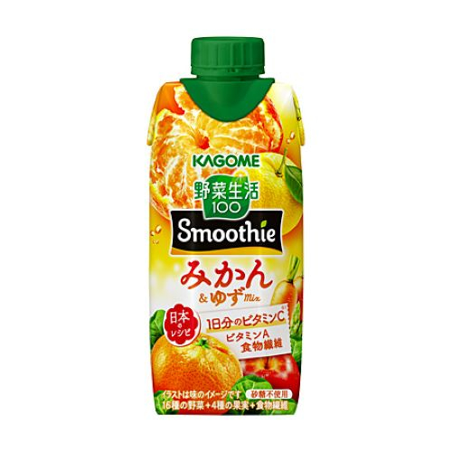 □【売切れ御免】カゴメ　スムージーみかん＆ゆずミックス ３３０ｍｌ
