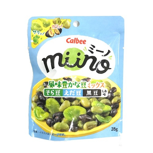 □ カルビー　ｍｉｉｎｏ風味豊かな豆ミック ２８ｇ