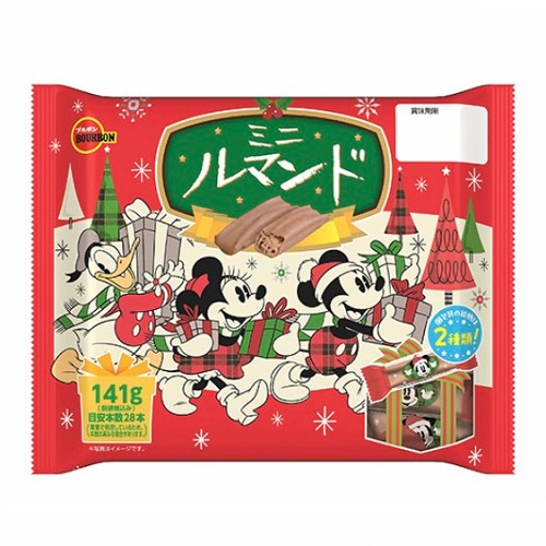 □【クリスマス】ディズニー／ミニルマンドＸＭ　ブルボン※売切御免 ＜１４１ｇ＞