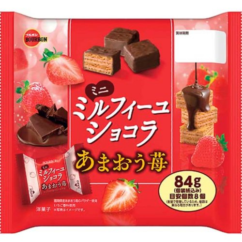 □ ブルボン☆ミニミルフィーユショコラあまおう苺 84ｇ