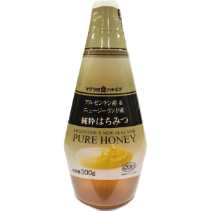 □サクラ印 アルゼンチン産＆ニュージーランド産純粋ハチミツ ＜３００ｇ＞