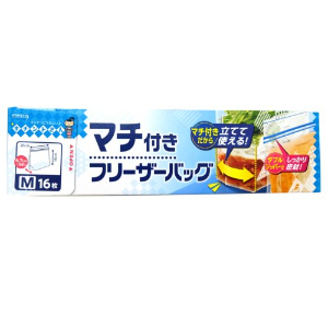 クレハ　マチ付きフリーザーバッグＭ １６枚入