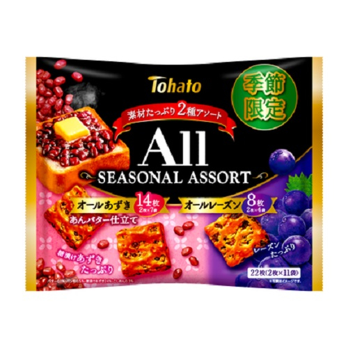 東ハト　オールシーズナルアソート　あずき　あんバター仕立＆レーズン ２２枚