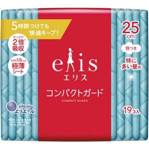 【羽つき】エリスコンパクトガード（特に多い昼用　２５ｃｍ）１９枚 １９枚
