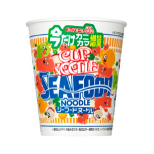 □【売切御免】日清　カップヌードル　シーフード今だけカニカマ増量 ７６ｇ（めん６０ｇ）