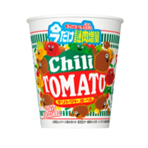 □【売切御免】日清　カップヌードル　チリトマト　今だけ謎肉増量 ７８ｇ（めん６０ｇ）