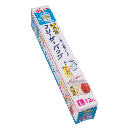 くらしモア　マチ付きフリーザーバッグＬ １２枚