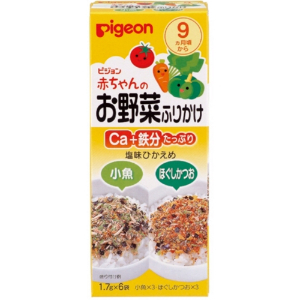 □【賞味期限２０２６．１２】ピジョン５種の緑黄色お野菜ふりかけ（小魚・ほぐしかつお）　２３７円の品 ＜９ヶ月頃から＞