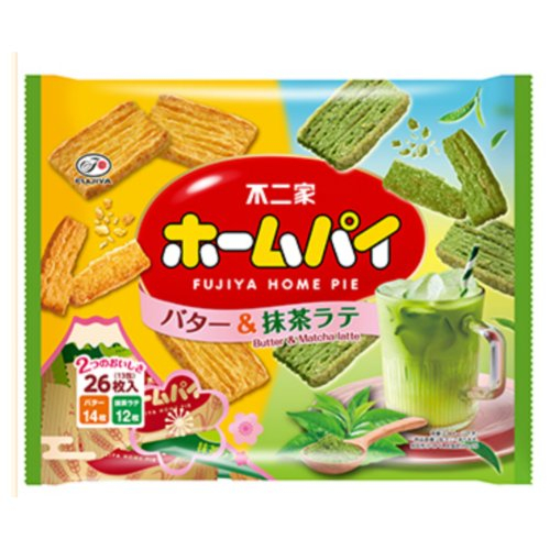 □【期間限定】不二家☆ホームパイバター＆抹茶ラテ ２６枚