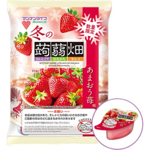 □マンナンライフ冬の蒟蒻畑あまおう苺味 25g✕10個