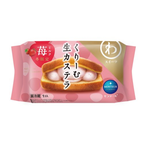 □くりーむ生カステラ・苺ミルク 1個