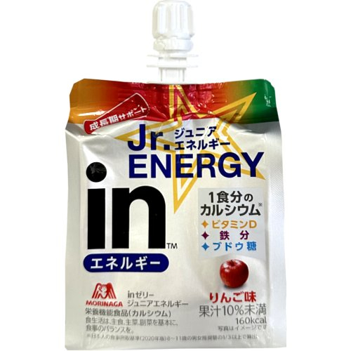 森永　ｉｎゼリージュニアエネルギーりんご味 １８０Ｇ