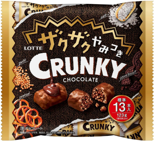 ロッテ　ザクザクやみつきクランキーシェアパック １２３ｇ
