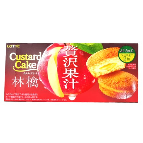 □【期間限定】ロッテ☆カスタードケーキ　贅沢果汁林檎 ６個入