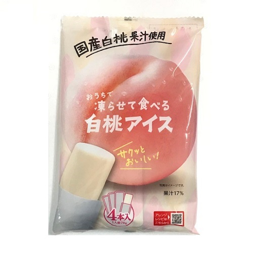 □凍らせて食べる　国産白桃アイス 70g✕4袋