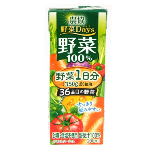 雪メグ農協野菜Ｄａｙｓ野菜１００％ ２００ＭＬ