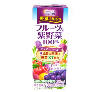 雪メグ農協野菜Ｄａｙｓフルーツ＆紫野菜 ２００ＭＬ