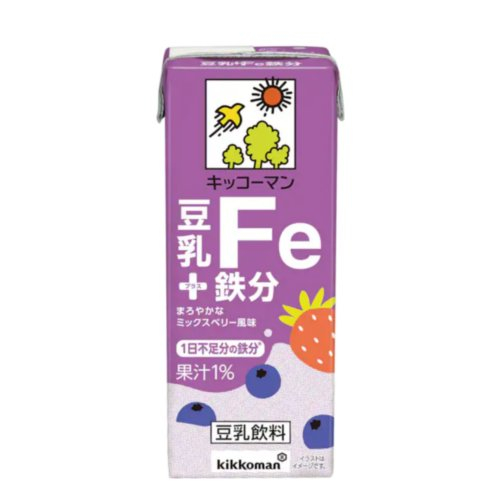 □【売切御免】キッコーマン　豆乳＋鉄分