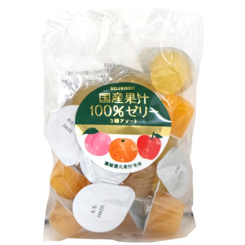国産果汁１００％ゼリー３種アソート １５個