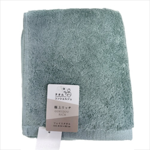 ■伊澤　ボリュームリッチフェイスタオル　ターコイズ ３４Ｘ８０ターコイズ