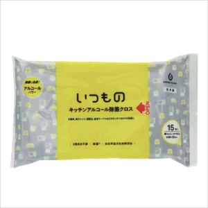 いつものキッチンアルコール除菌用クロス １５枚