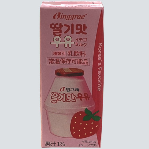 ■【韓国フェア】イチゴミルク　ビングレ※売切時キャンセル対応になります。 ２００ｍｌ