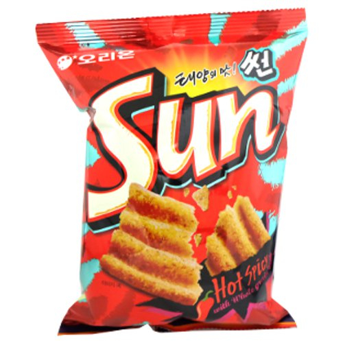 □オリオン☆ＳＵＮチップスホットスパイシ 80ｇ