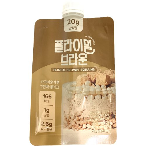 ■【韓国フェア】フライミール　プロテインシェイクブラウン味 ４５ｇ