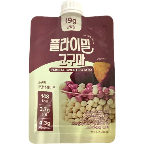 ■【韓国フェア】フライミール　プロテインシェイクスイートポテト味 ４５ｇ